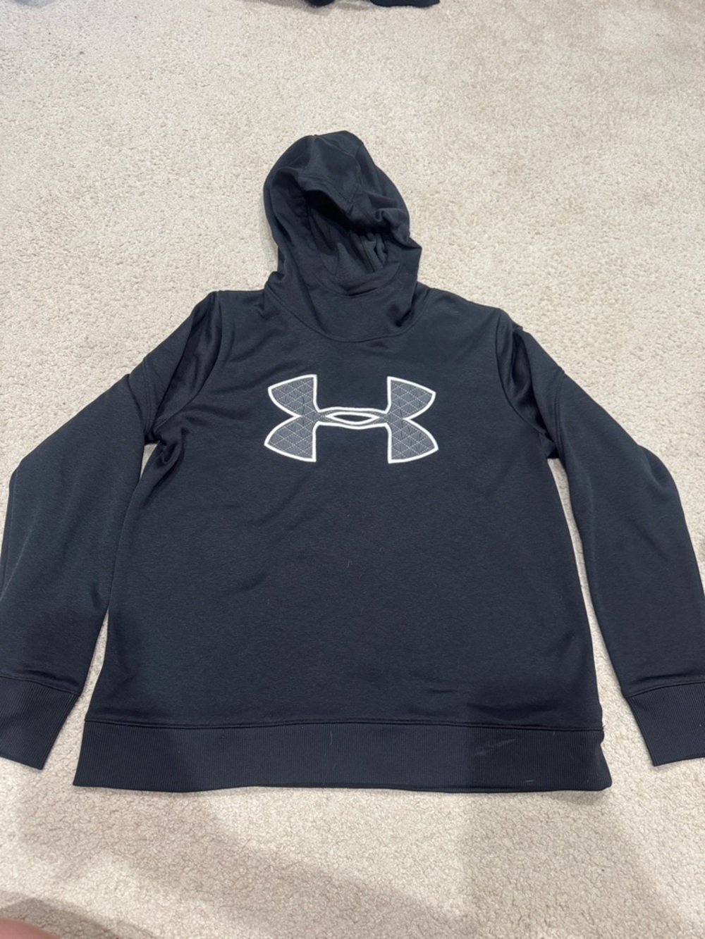 Under Armour Black Crewneck Hoodie with Logo